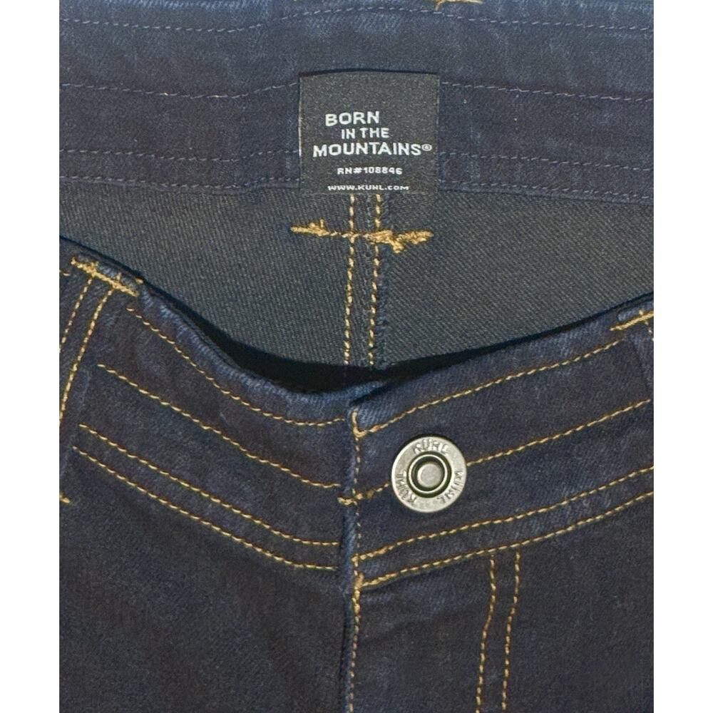 Kuhl Danzr Skinny Jeans 360 Stretch Midnight Blue Drawcord Inner Waist Womens 10 - Picture 3 of 16